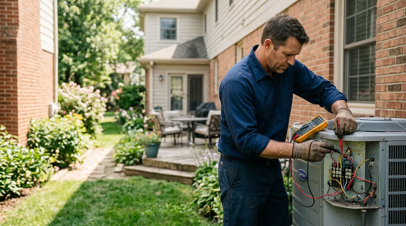 HVAC technician working near Cleveland, MN